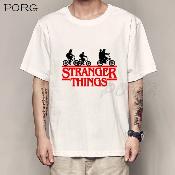Stranger Things 3 Funny Tshirt Men Eleven Cartoon Printed T-Shirt Upside Down Male Shirt Harajuku Tshirt Ullzang Unisex Top Tees