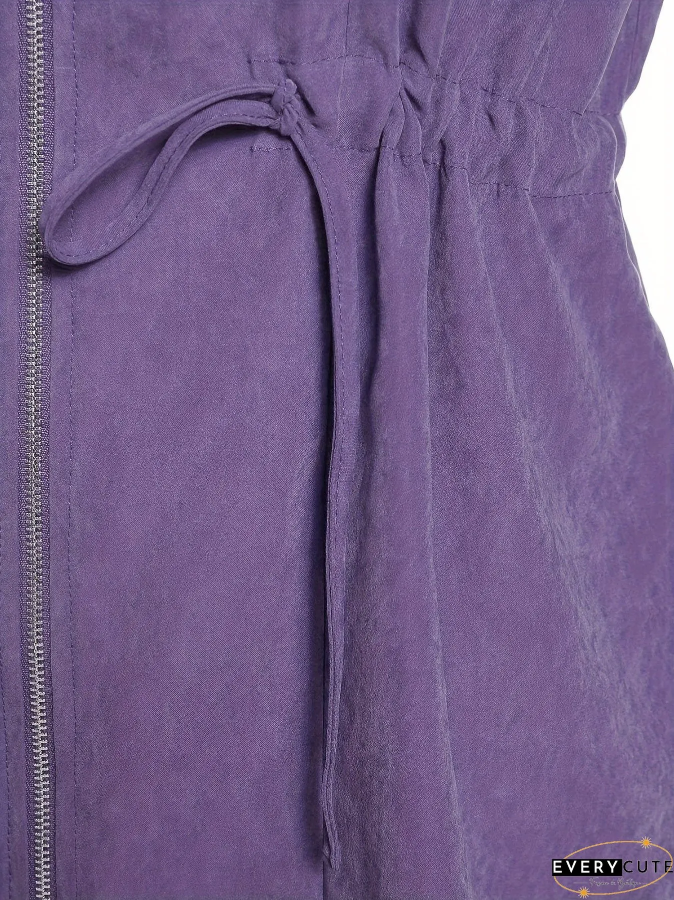 Hooded Zip-Up Coat Plus Size