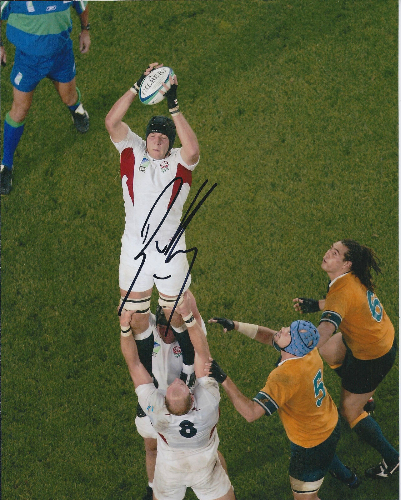 Ben KAY Signed Autograph 10x8 Photo Poster painting AFTAL COA England Rugby World Cup Winner