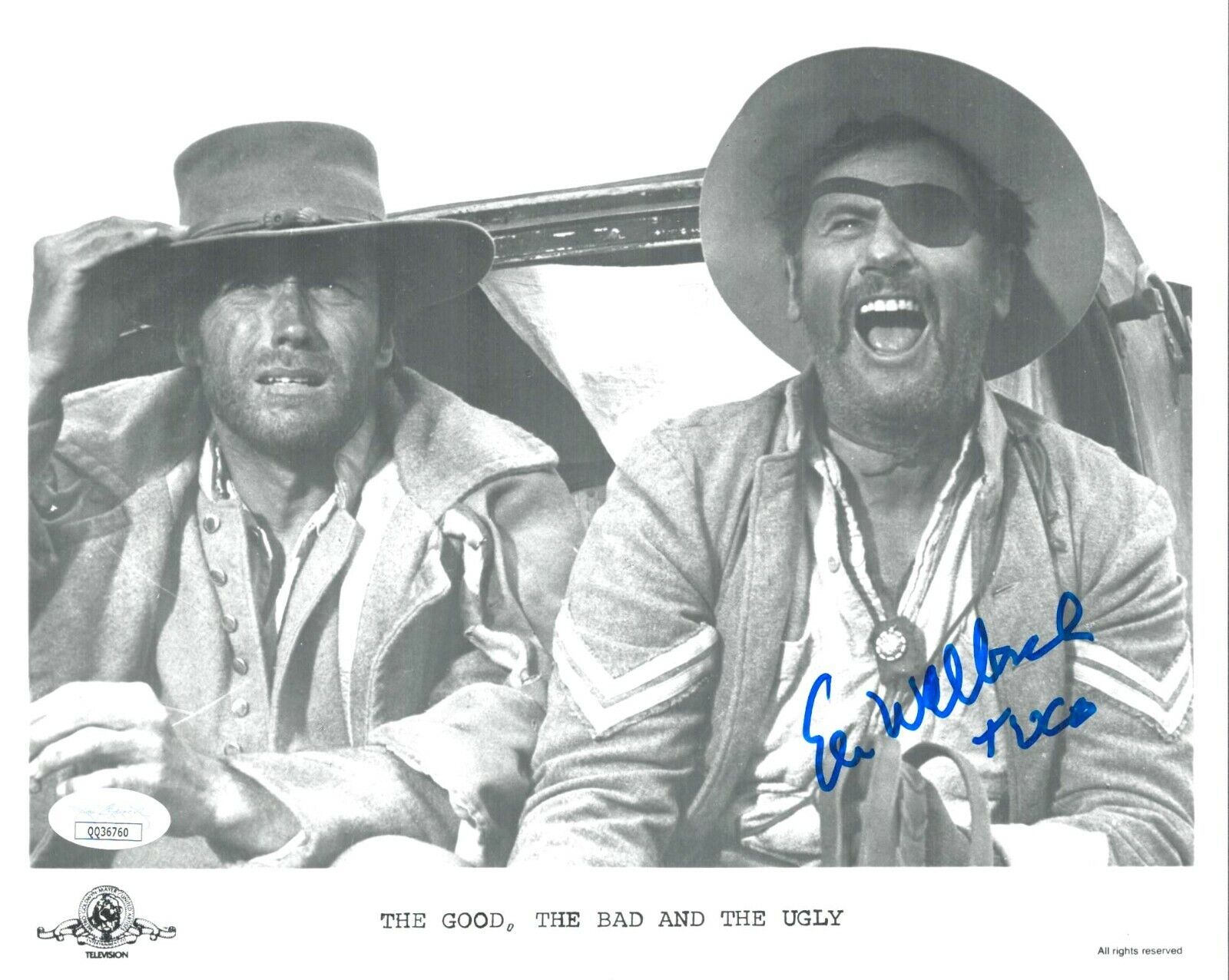 ELI WALLACH Signed GOOD BAD AND UGLY 8x10 Photo Poster painting Autograph JSA COA Cert