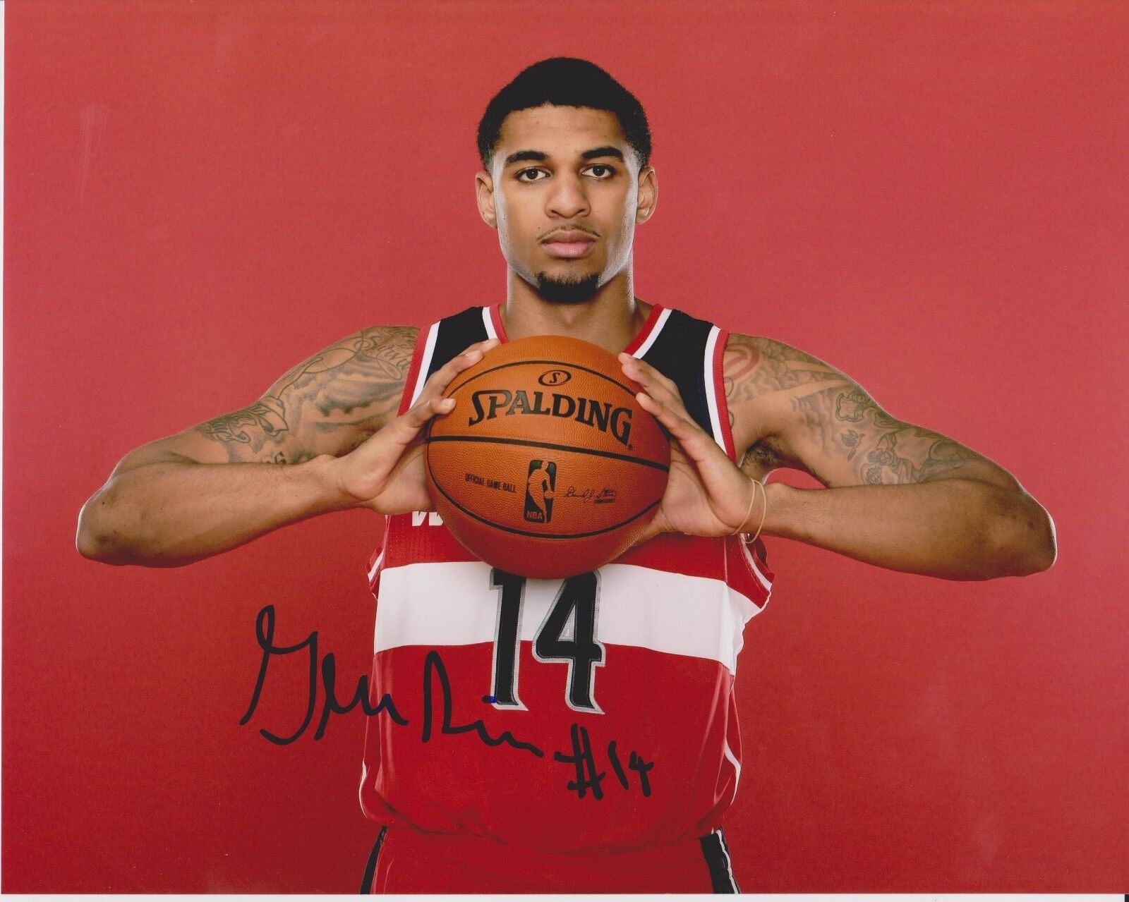 GLEN RICE JR signed WASHINGTON WIZARDS 8x10 Photo Poster painting