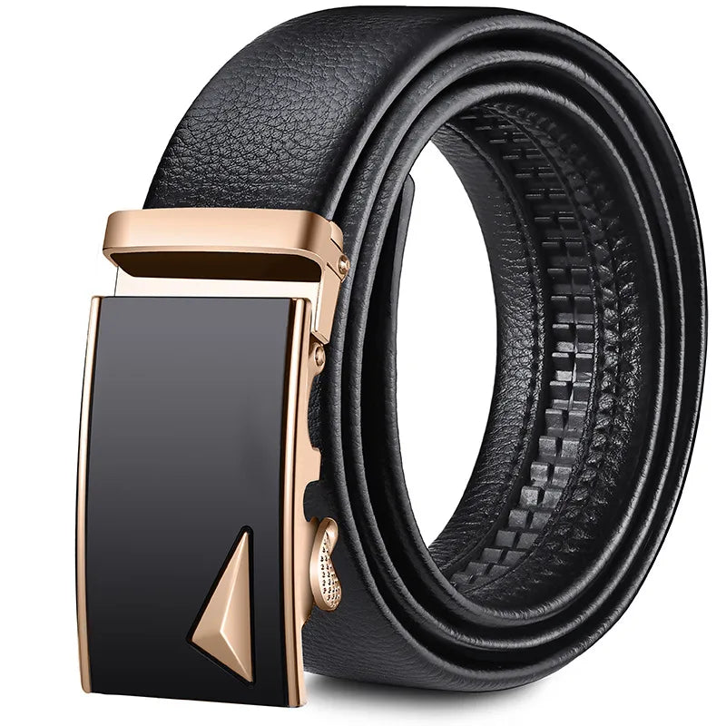 Direct Belt Men’s Youth Business Soft Leather 3.5 Automatic Buckle Black Belt Running Jianghu Goods Source