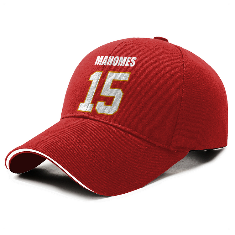 KC Number 15 Patrick Mahomes, Kansas City Chiefs Baseball Cap