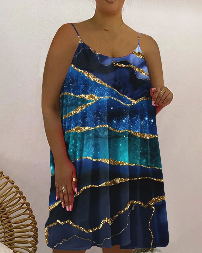 Women's Casual Print Slip Dress