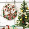 Christmas Reindeer 2D Flat DIY Diamond Painting Pendant 9.84x9.84in