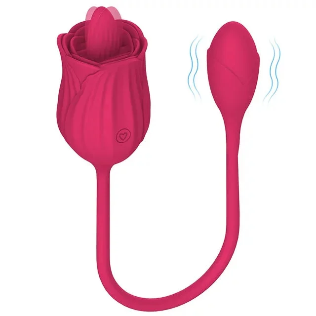 Sex Toy for Women Tongue Licking Vibrator with Vibrating Egg Clitoral G Spot Stimulator with 10 Lick and Vibration Mode Clitoris Nipple Licker Anal Adult Toys for Woman Man Couples