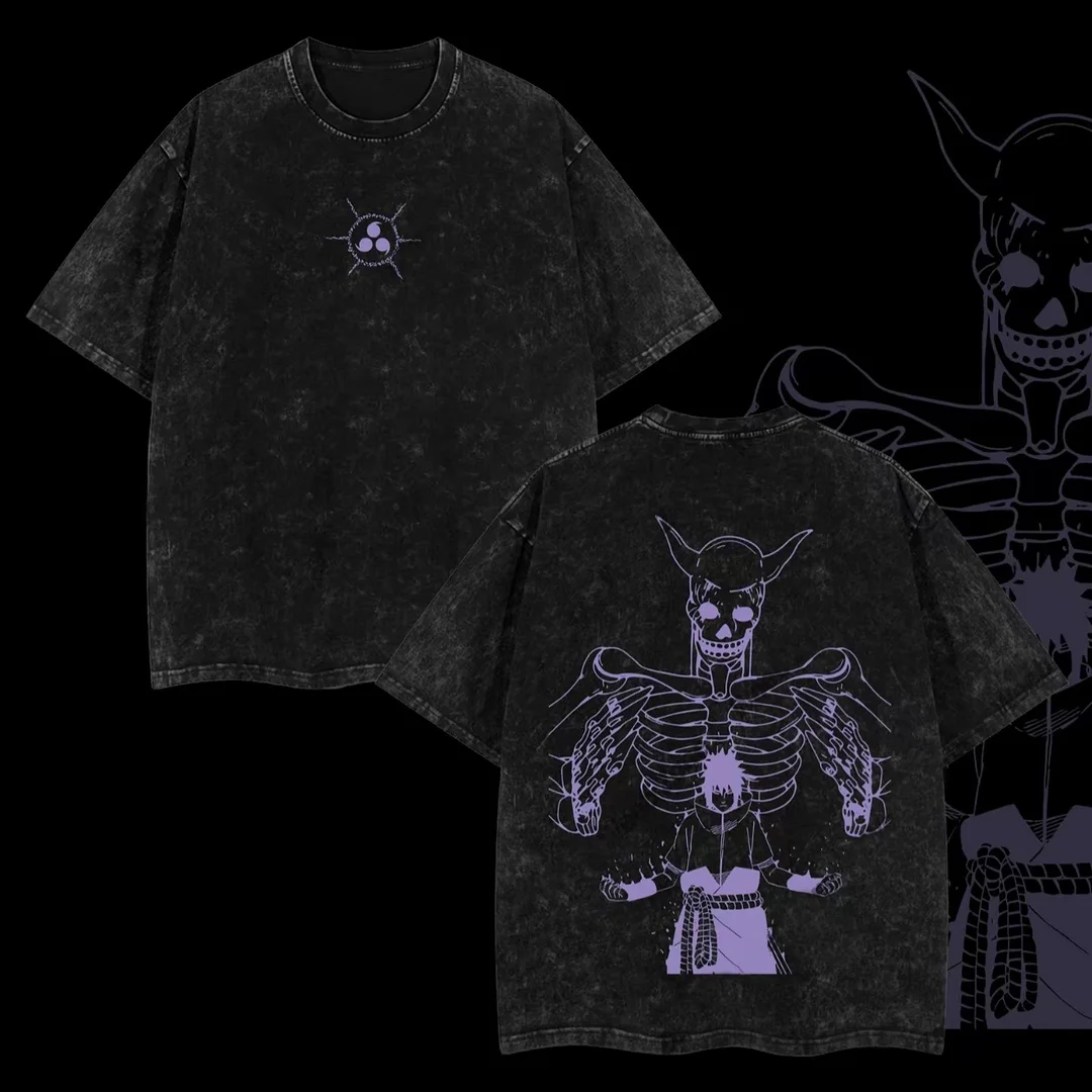 Naruto Shippuden Printed Men's Washed T-Shirt