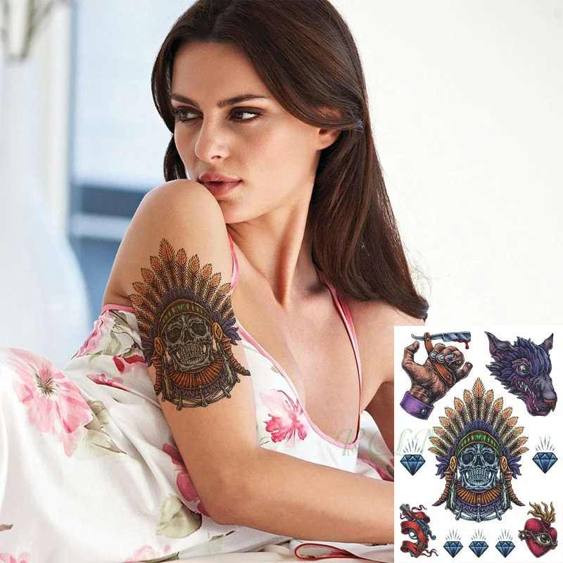 Waterproof Temporary Tattoos Sticker Scorpion Fly birds dark clouds fake tattos flash tatoo tatouage for women men