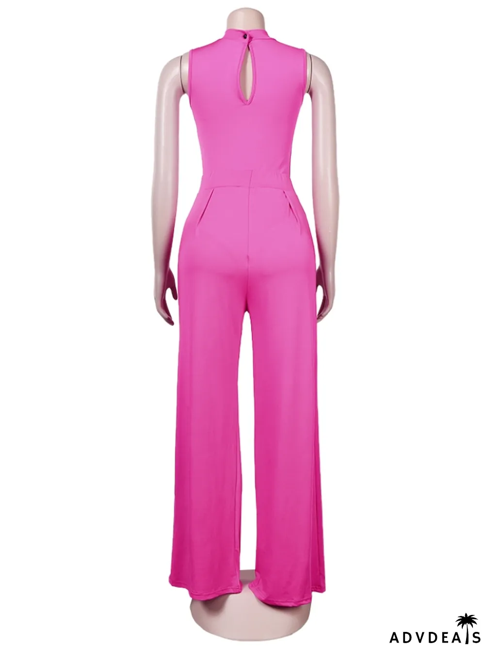 Summer Sexy Pink Sleeveless Top And Wide Pant Wholesale Womens 2 Piece Sets