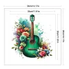 Guitar Flower-Partial 11CT Stamped Cross Stitch Bead Embroidery 36*36cm/14.17*14.17in tapestrymarket