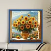 Sunflower Vase-11CT Stamped Cross Stitch 40*40cm/15.75*15.75in tapestrymarket