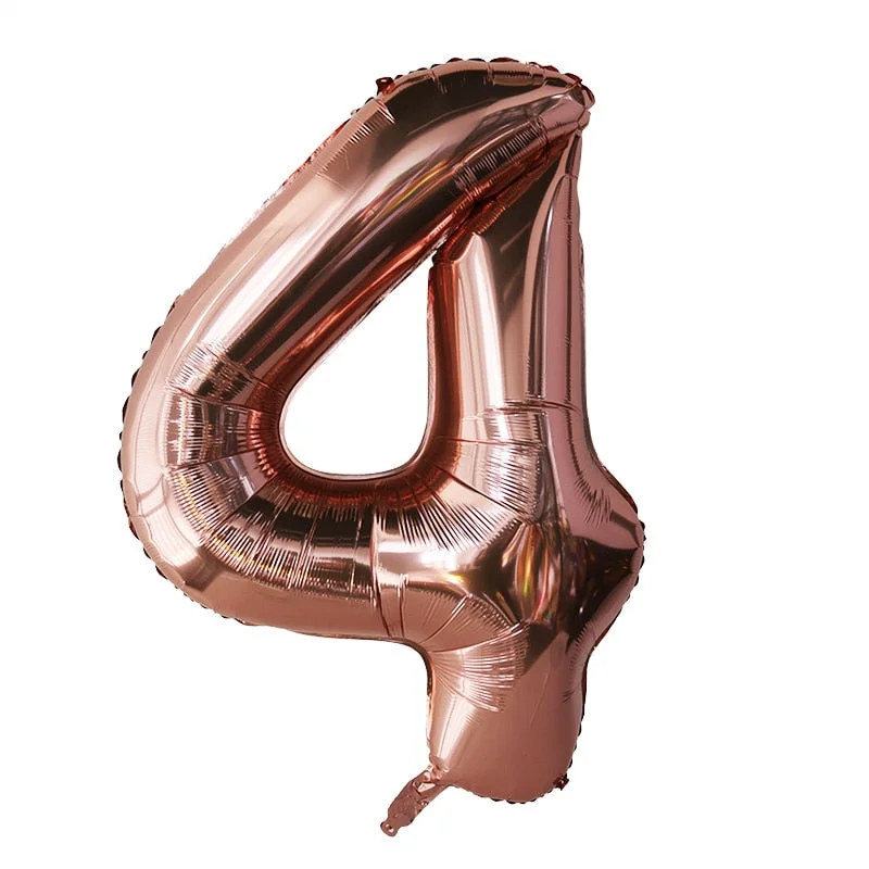 Rose Gold Birthday Party Balloons Set Happy Birthday Party Decoration Adult Foil Balloons Air Ballons Globos Supplies