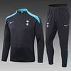 2024/2025 Tottenham Half-Pull Training Suit Dark Grey Football Shirt 1:1 Thai Quality