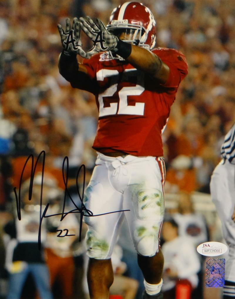 Mark Ingram Autographed Alabama 8x10 Showing Gloves Photo Poster painting- JSA Witnessed Auth