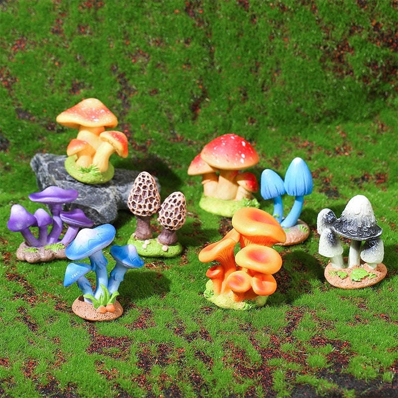 Pastoral Mushroom Synthetic Resin Ornaments Artificial Decorations