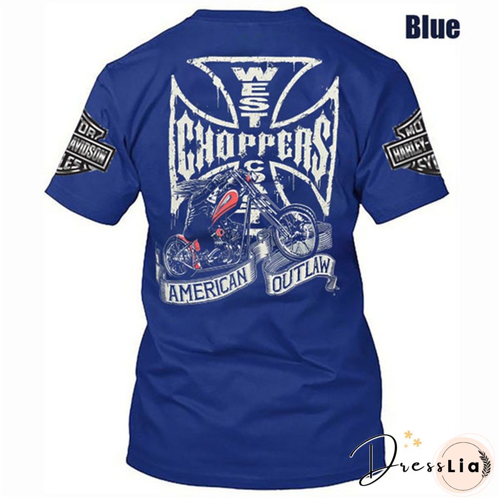 West Coast Choppers Men's T-shirt Cross Black Tuning Biker Shirt