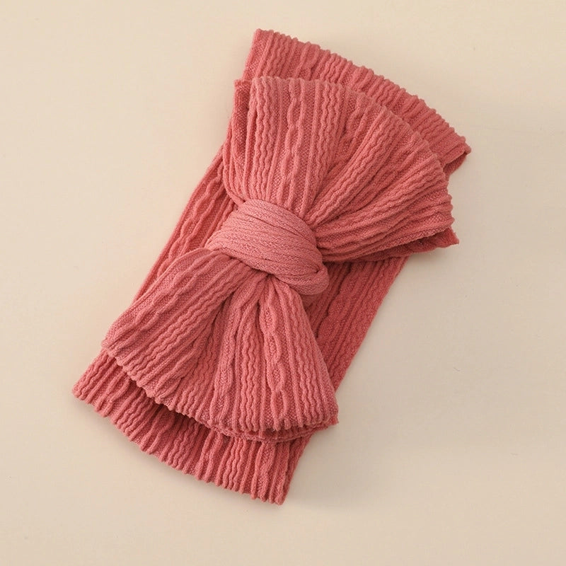 Girl’s Minimalist Bow Knot Nylon Jacquard Hair Band