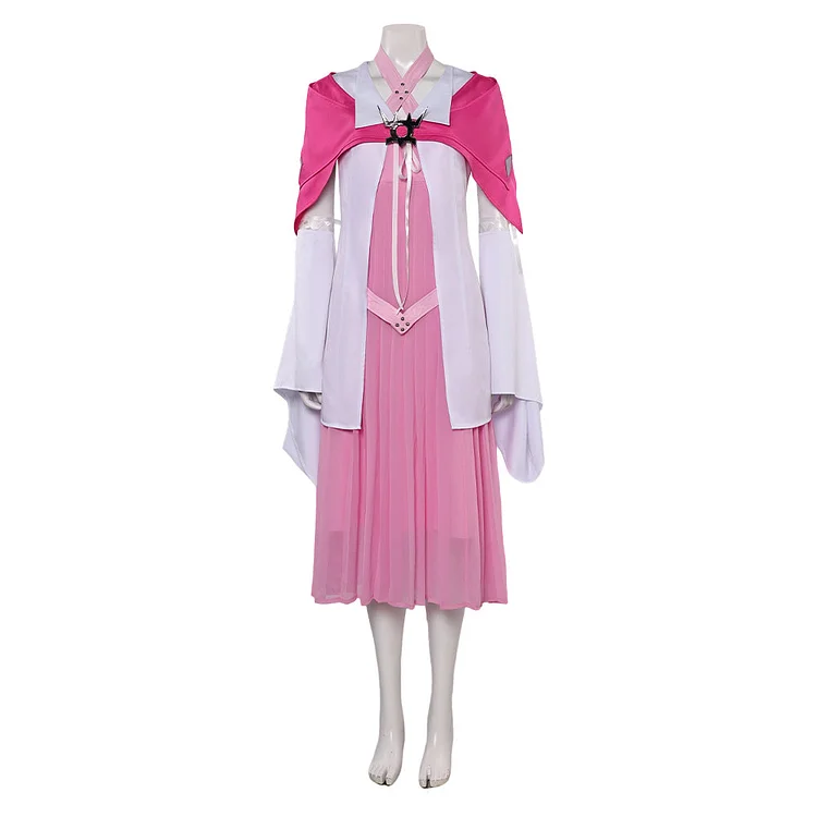 Final Fantasy VII Aerith Gainsborough Pink Dress Cosplay Costume Outfits Halloween Carnival Suit