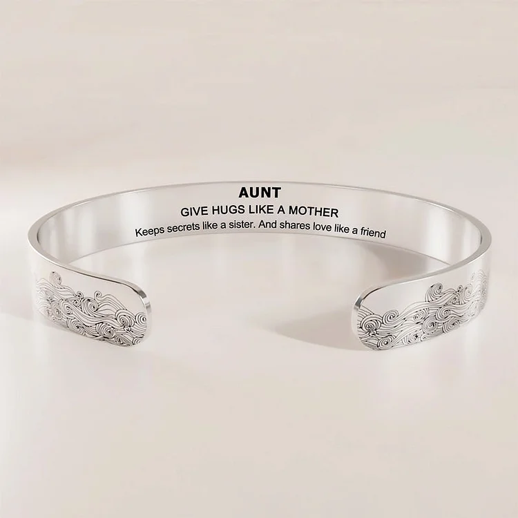 For Aunt - Give Hugs Like A Mother Wave Bracelet