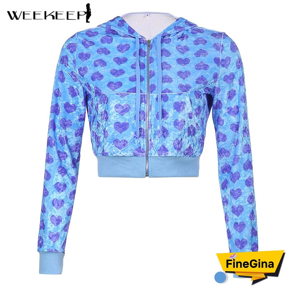 Weekeep Pink New Cute Heart Velvet Straight Trousers Streetwear Women Lace Up High Waist Baggy Pants Autumn Casual Sporty Jogger