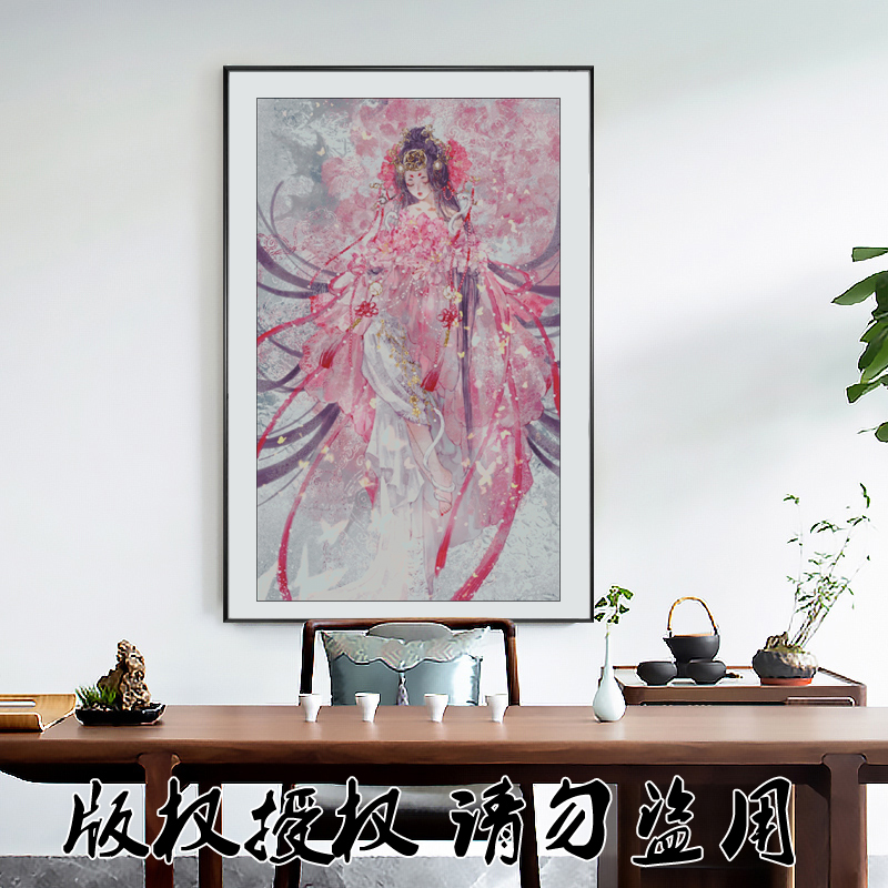 [JJ1788-Hibiscus Stone (Large Version) ] Painting Fairy Cross Stitch
