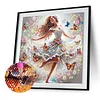 Diamond Painting-DIY Crystal Rhinestone The Girl Dancing with Butterflies(Box Packaging)