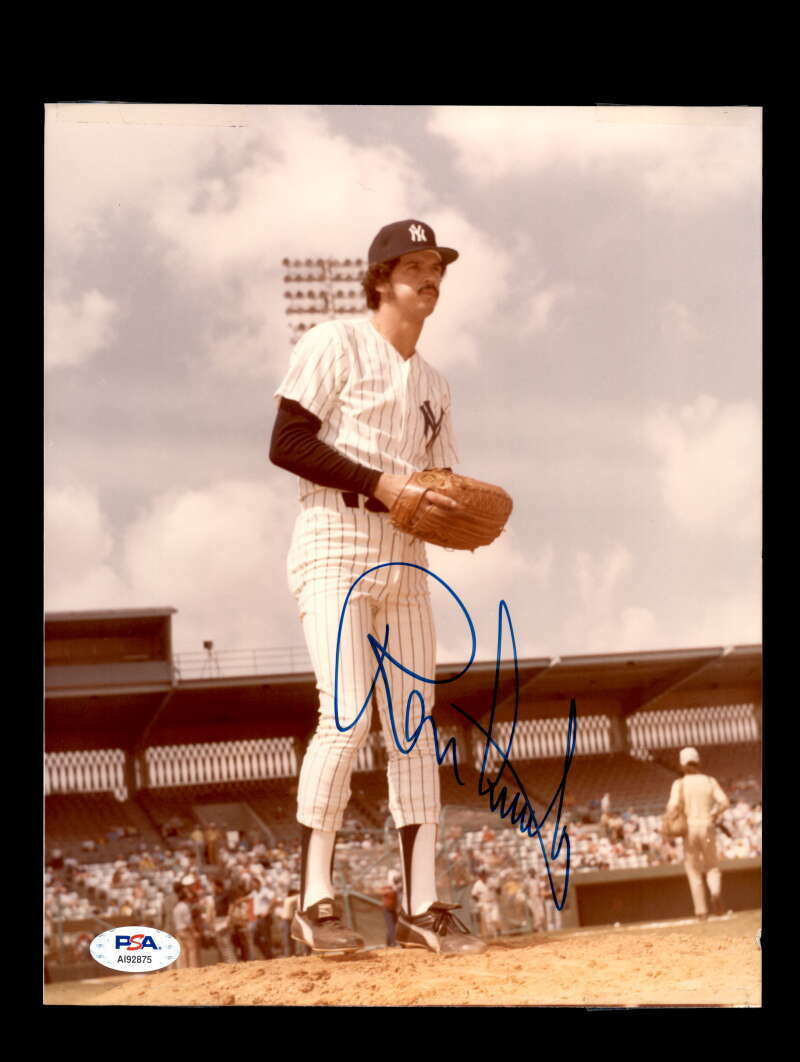 Ron Guidry PSA DNA Coa Signed 8x10 Photo Poster painting Autograph