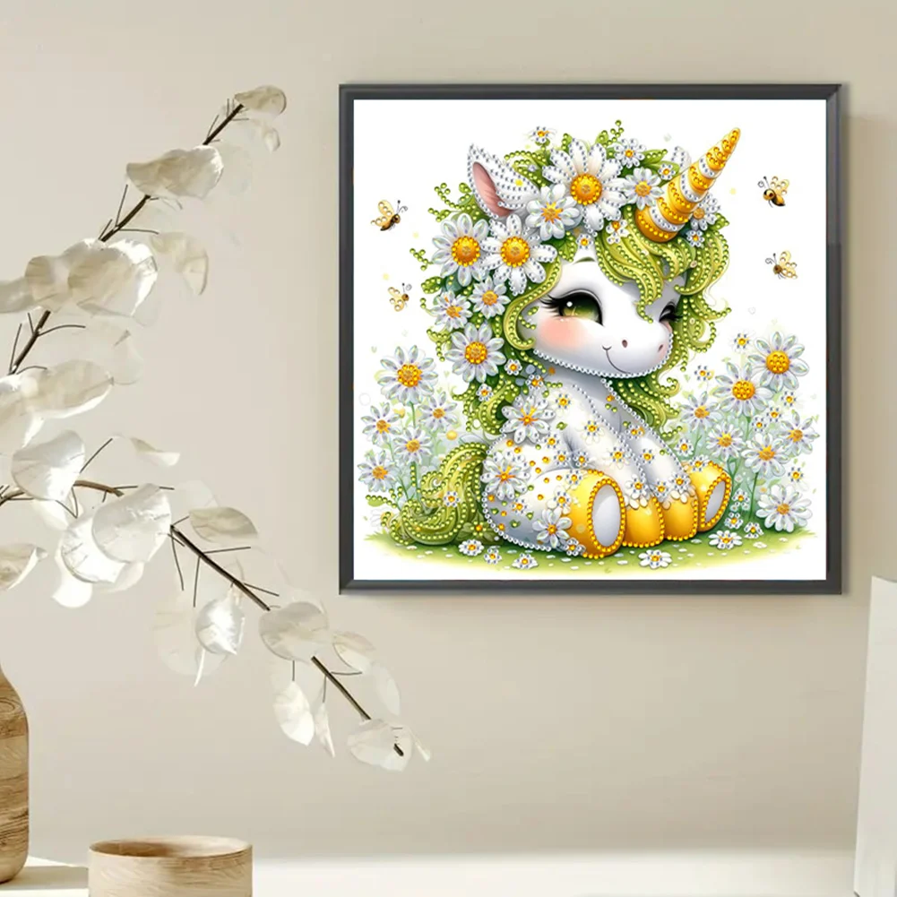 Diamond Painting - Partial Special Shaped Drill - Unicorn(Canvas|30*30cm)
