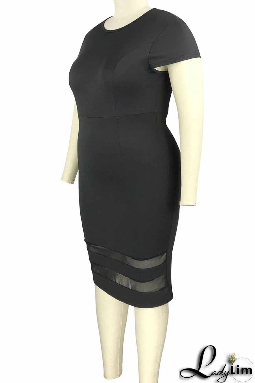 White Casual Elegant Solid Split Joint O Neck One Step Skirt Plus Size Dresses