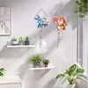 2pcs Flower Bunny Diamond Painting Double-sided Crystal Window Suncatcher Craft Set Birthday Gifts Home Garden Decor Hanging Kit