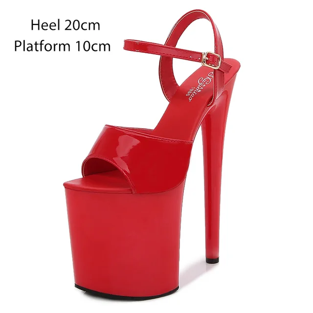 Qengg 2021 Model Shoes Women Sexy Catwalk Shoes Sandals 9 13 15 17 20 CM High Heels Platform Sandals Girls Shoe Party Club Drop Sales