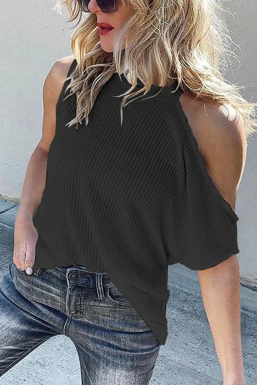 Cold Shoulder Sleeveless T Shirts