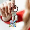 (US Only)PET Double Sided Special Shaped Easter Alphabet DIY Diamond Painting Keychain