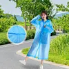10Pcs Rain Ponchos with Drawstring Hood Waterproof Emergency Raincoat for Adults