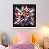 Independence Day Patriotic Lion Full 11CT 3 Strands DIY Stamped Cross Stitch Kit for Beginners Adults Home Wall Decor Cross Stitch Art and Crafts Kits 40x40cm