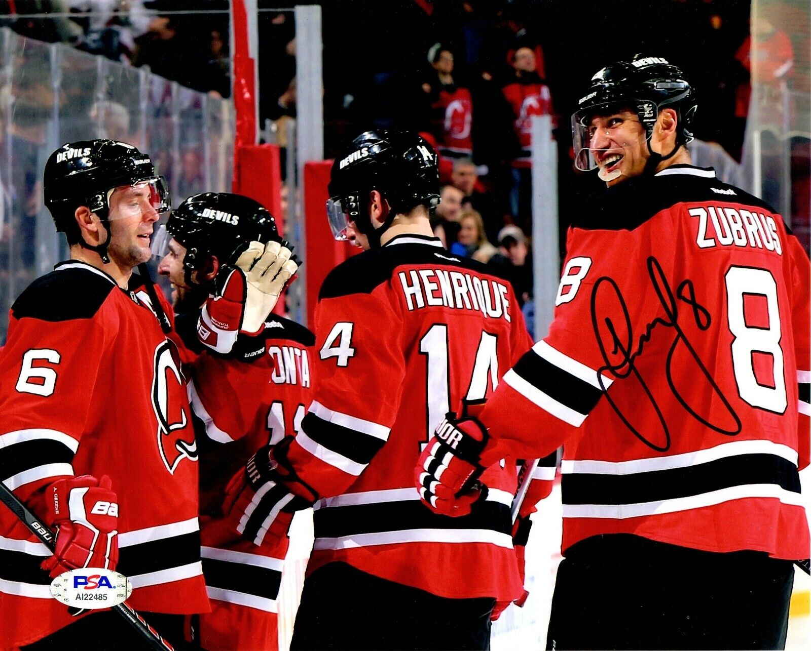 Dainius Zubrus autographed signed 8x10 Photo Poster painting NHL New Jersey Devils PSA COA