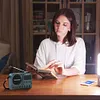 Portable FM Radio with LED Display Digital Radio Recorder BT 5.4 Radio Speaker