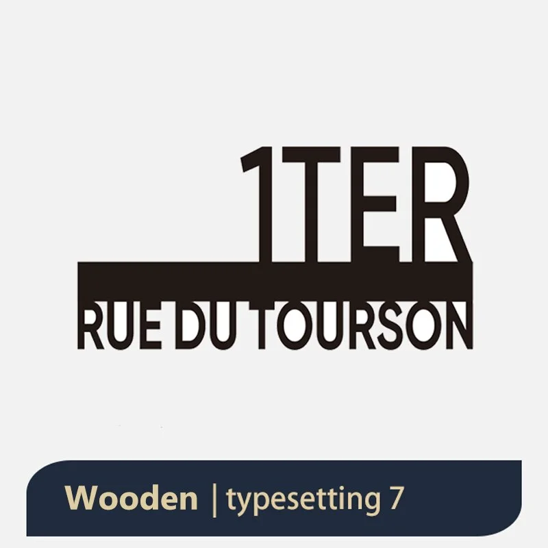 Custom Wood Doorplate Outdoor House Number Door Plates Address Plate Alphanumeric Plaque House Street Number Letter Sign