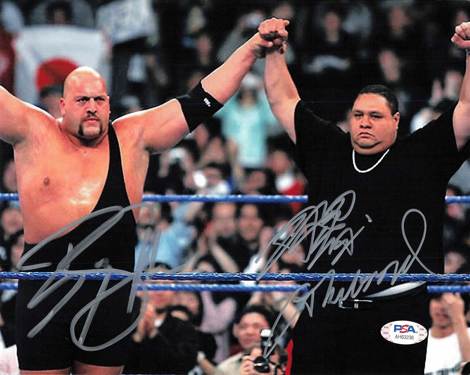 Big Show Paul Wight II & Akebono signed 8x10 Photo Poster painting PSA/DNA COA WWE Wrestling