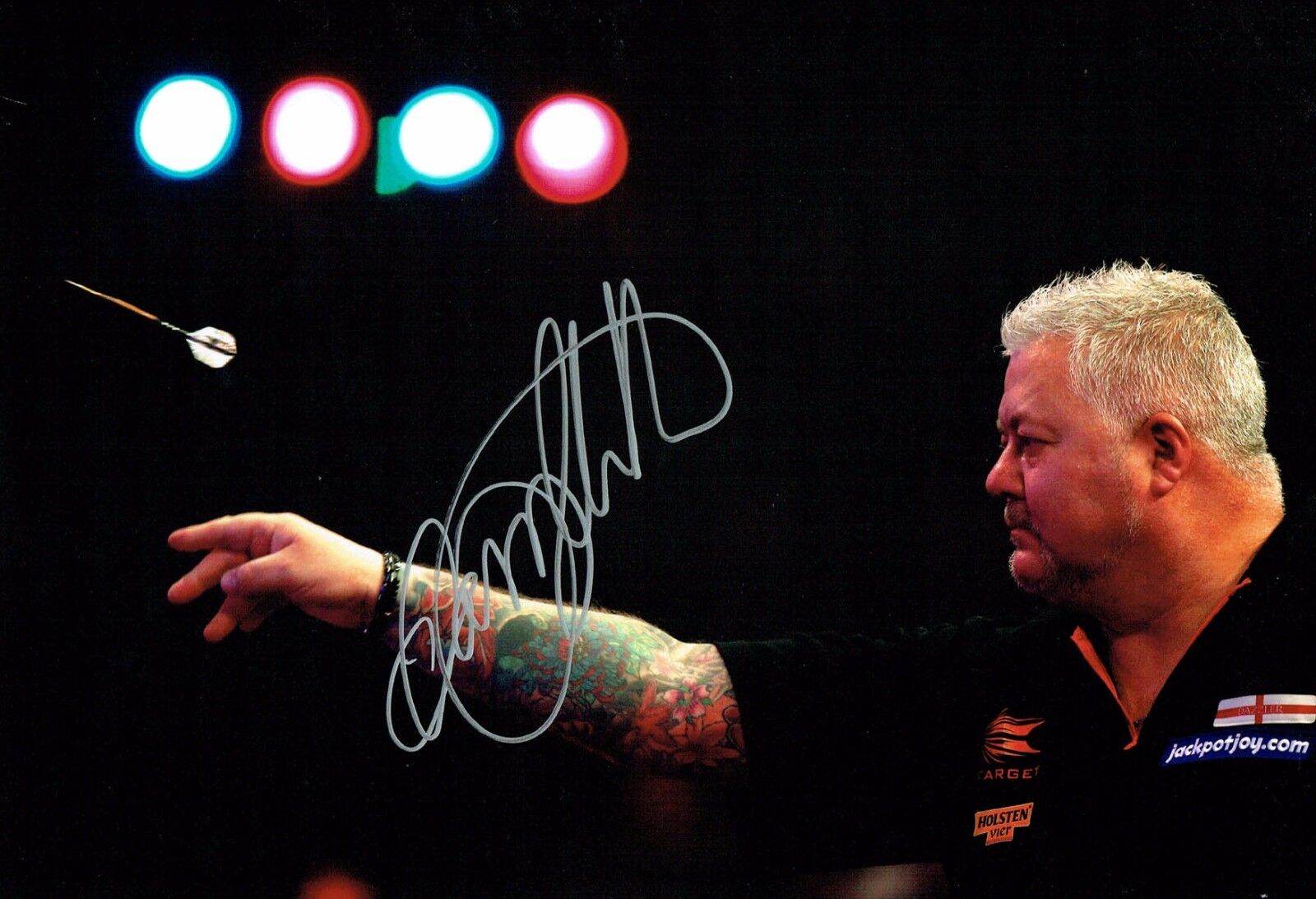 Darryl FITTON Signed 12x8 Autograph Photo Poster painting 2 AFTAL COA Darts Player WDF BDO