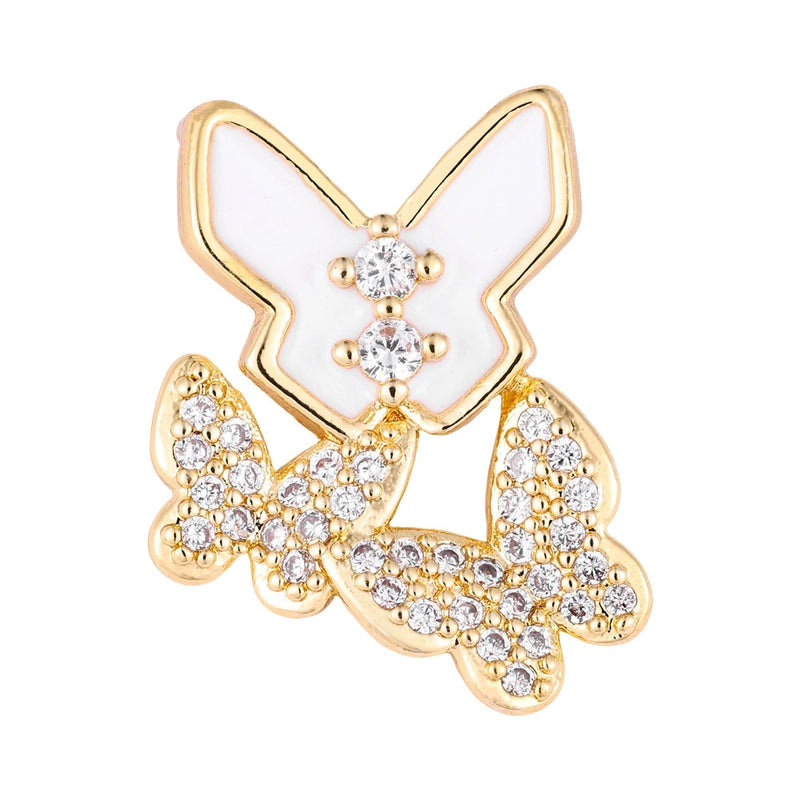 1 Piece Copper Zircon Four Leaf Clover Round Heart Shape Pendant Jewelry Accessories