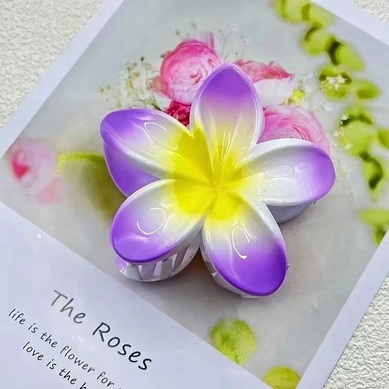 2 Pieces Women’s Sweet Flower Arylic Hair Claws