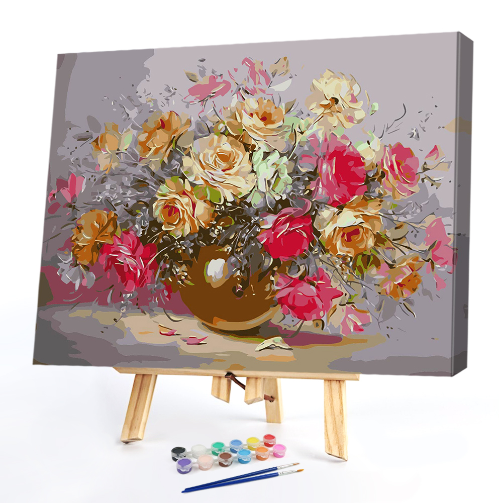 

50*40CM Paint By Numbers-Flowers, 501 Original