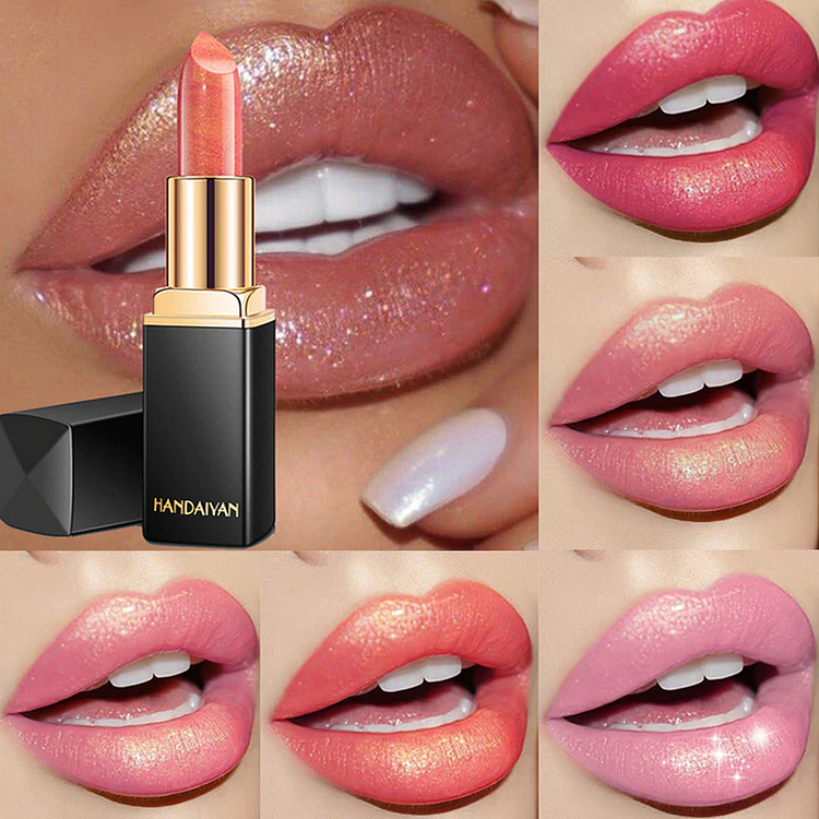 Pornhint New 9 Colors Luxury Lipstick Lips Makeup Waterproof Shimmer Long Lasting Pigment