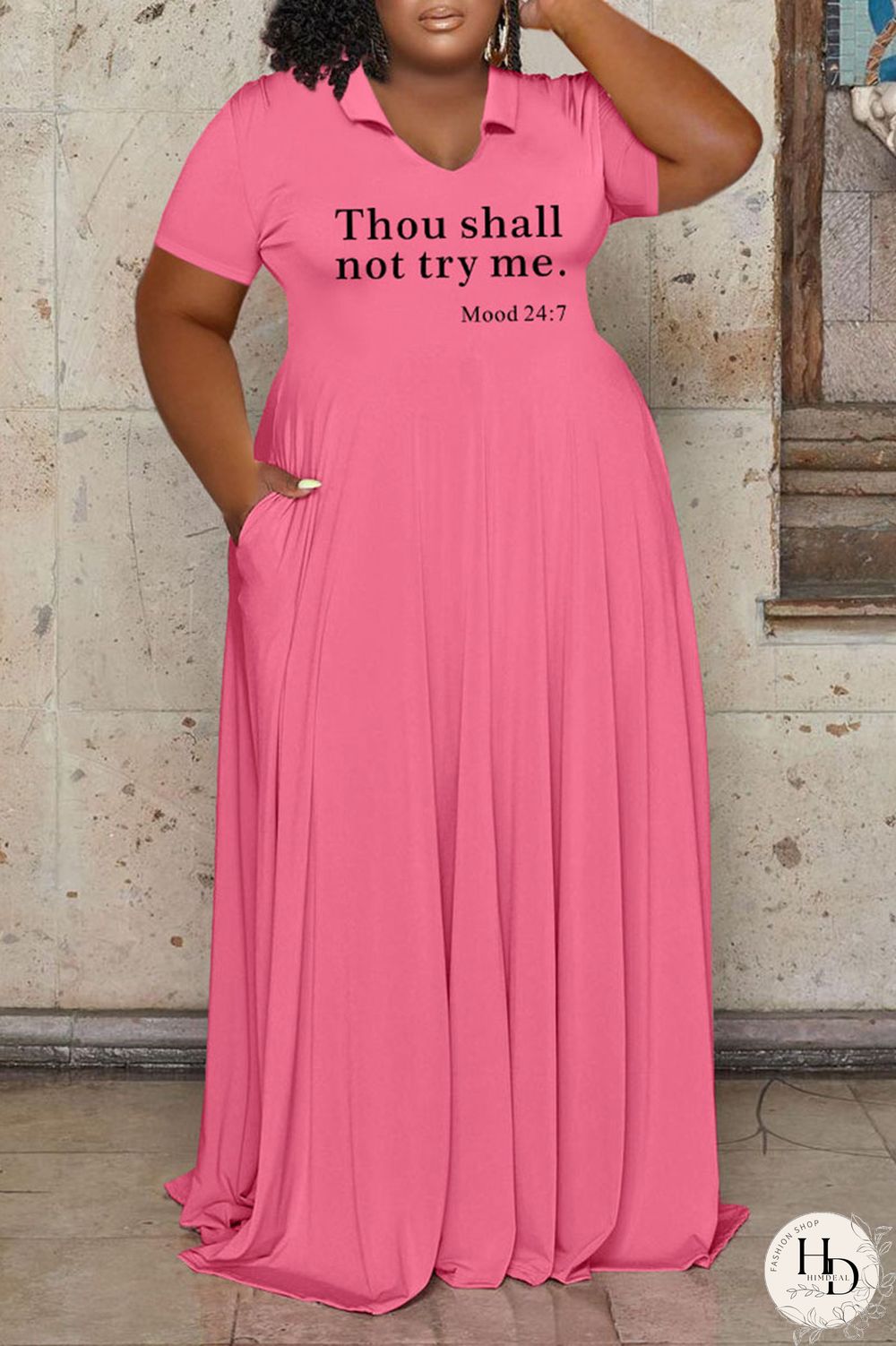 White Casual Letter Print Patchwork V Neck Straight Plus Size Dresses