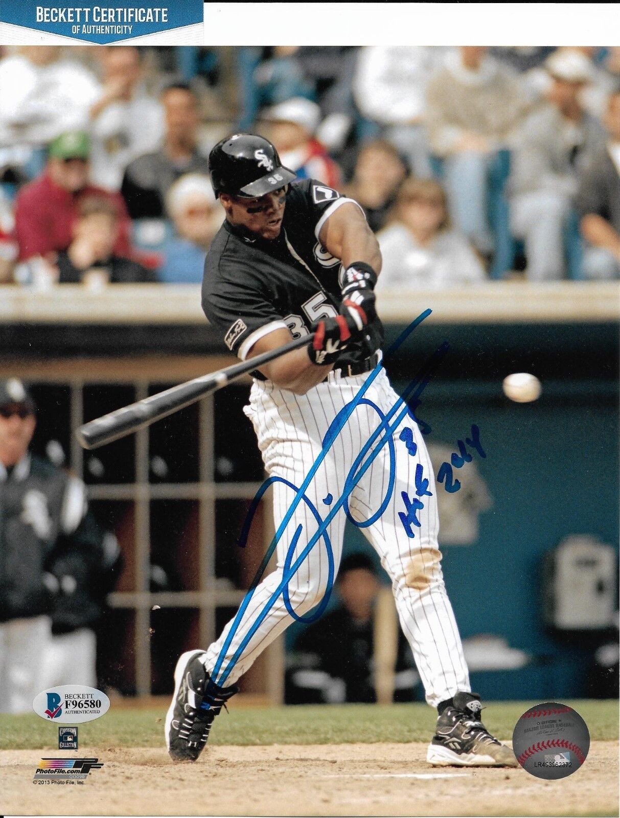 FRANK THOMAS signed World Series CHICAGO WHITE SOX 8X10 HOF w/ COA BECKETT