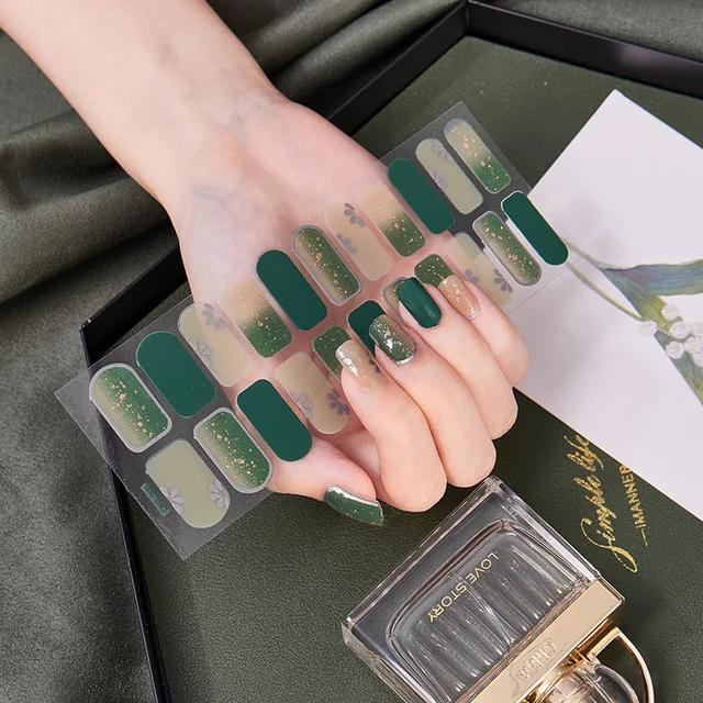 Churchf Fashionable Blue Diamonds Nail Art Stickers Collection Manicure DIY Nail Polish Strips Wraps for Party Decor-Nail Inspo