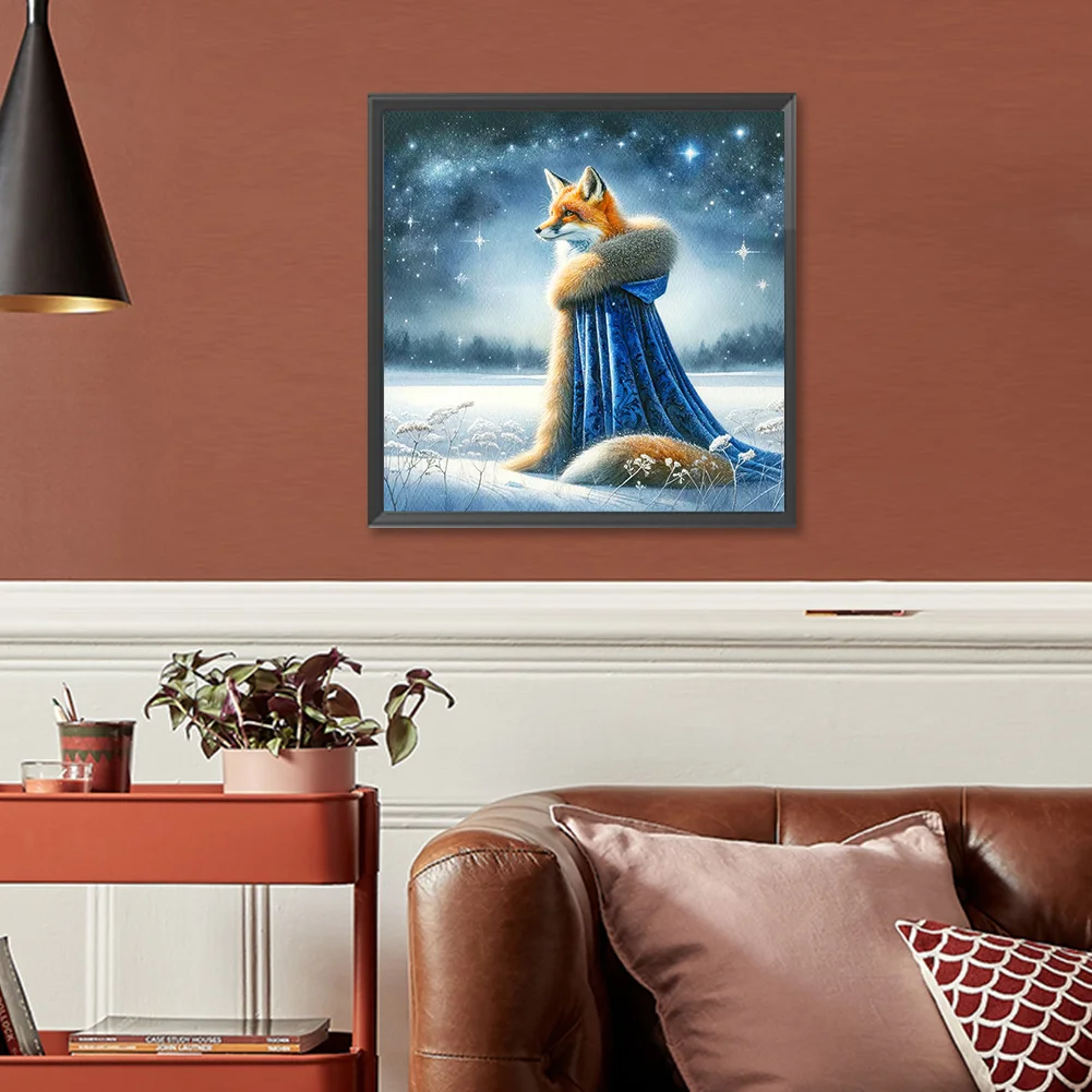 Full Round Diamond Painting 30*30cm - Aurora Fox