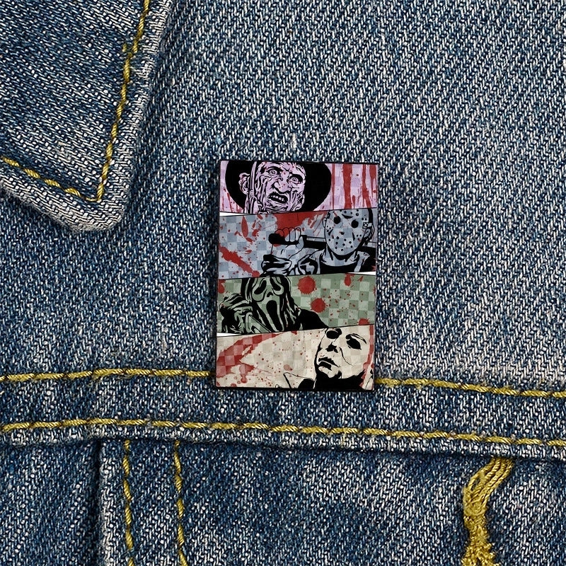 Funny Pin Letter Alloy Printing Unisex Brooches