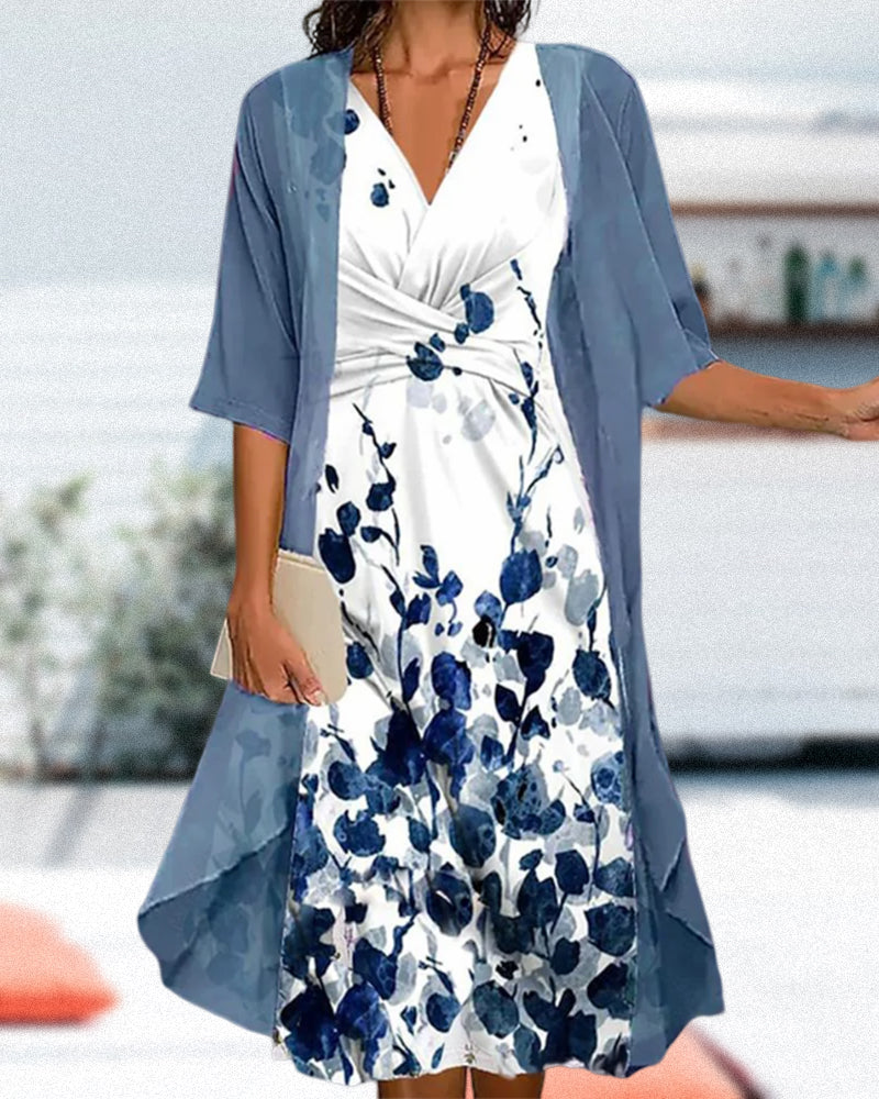 Floral Print Dress Set